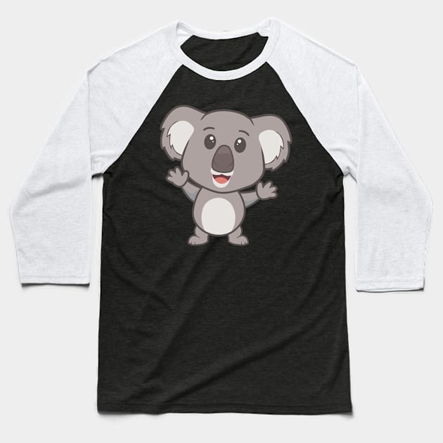 Children's Koala I Cute Koala Bear I Marsupial Baseball T-Shirt by Shirtjaeger